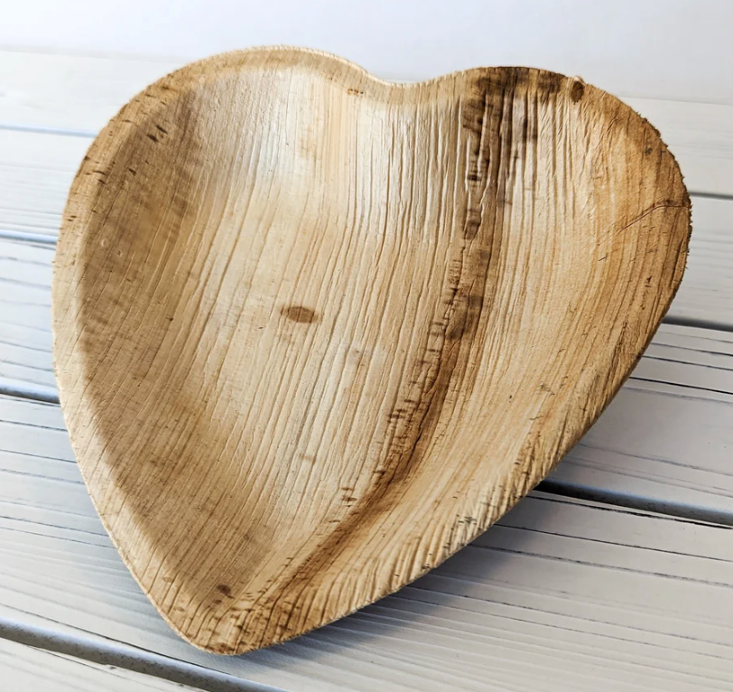 NEW! Palm Leaf Heart Bowl