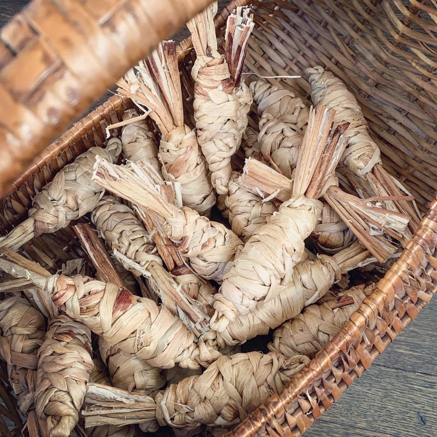 Carrot Chew Toys | Safe, Healthy, Handmade | Water Hyacinth | for Bunny Rabbits, Guinea Pigs, Chinchillas, Gerbils, Hamsters, Small Pets