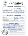 Pet Sitter's Guide Downloadable Form